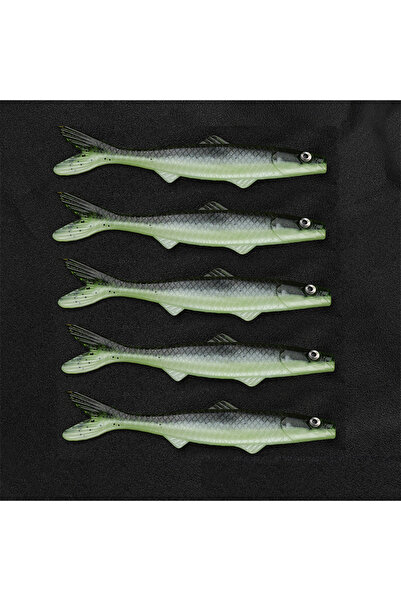 Choice 140 مم أخضر 5 قطع/حقيبة 80 مم 120 مم 140 مم طُعم صيد ناعم من مادة البو...