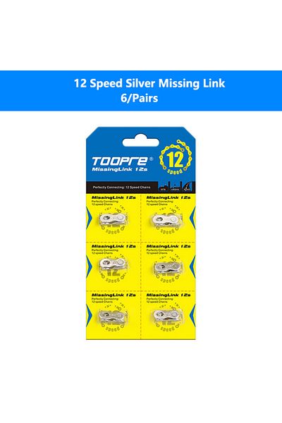 Choice 6 Pairs 12S Silver 6 Pairs Bike Chain Missing Link 6/7/8/9/10/11/12 Speed MTB Road Bicycle Chain Qui