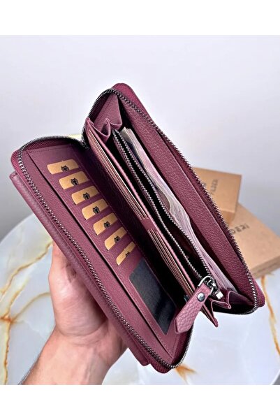 Fil Deri Genuine Leather - with Magnet and Hand Grip Tape - Zippered - Handcuff - Handbag 2100