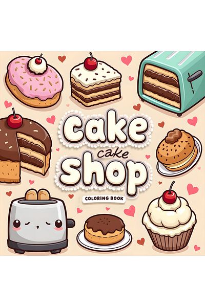 Choice MULTI CAKE SHOP Bold-easy Patterns Coloring Book for Adults Cute Drawing Book Perfect Gift for Party