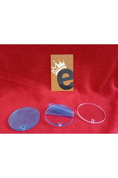 Ecce Transparent Film Coating Anti-Scratch Round Glass Keychain 50 Pcs (5cm Diameter - 0.5cm Thickness)