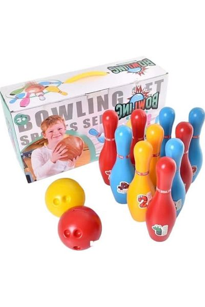 Toybox Toy Box Plastic Bowling Game Set For Kids With 10 Pin 2 Balls Game Sports Toys Gift For Baby Boys &
