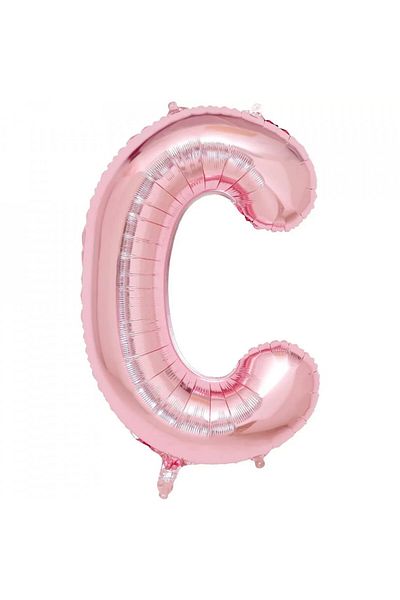 Maxee birthday balloon, letter C, pink, 40 cm