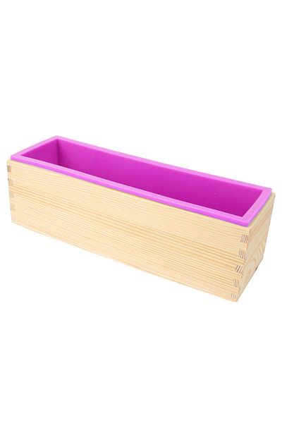 Choice light green Toast Cake Loaf Mold Rectangular Baking Silicone Soap Mold with Wooden Box DIY Handmade