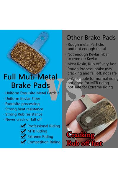 Choice K01S 2 Set Kocevlo MTB Hydraulic Disc Metal Brake Pads For B01S B05S ZOOM 1/2/4/6/8/10/30/50Pair Di