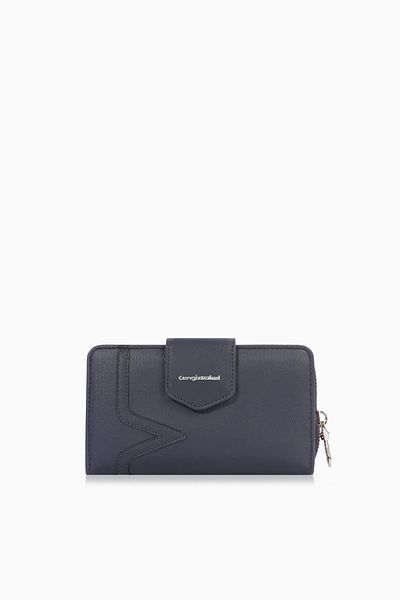 CENGİZ PAKEL Cengiz Pakel Medium Size Women's Wallet - 65295 - Navy Blue / Red
