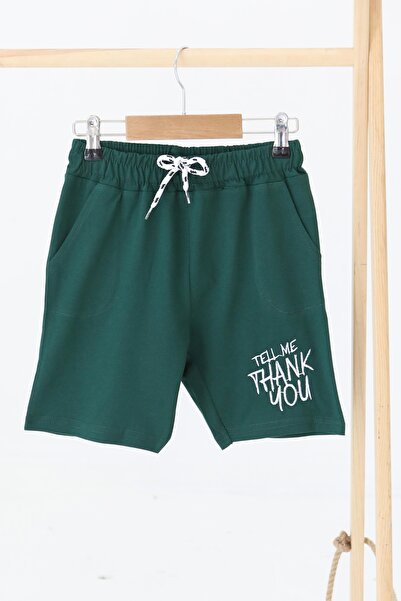 TOFİSA Κοριτσίστικο σορτς με σμαραγδένια στάμπα - 27337