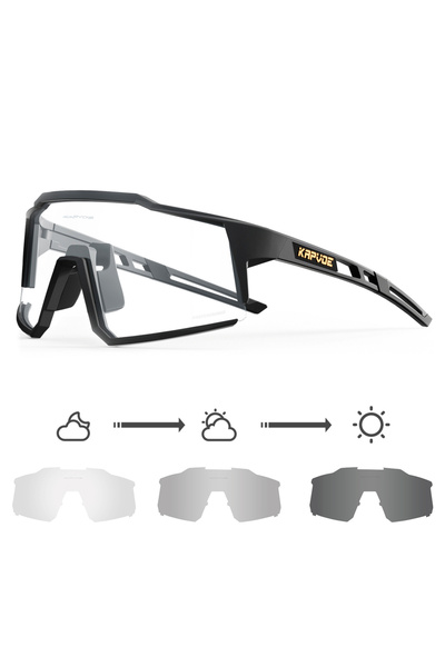 KAPVOE نظارات ركوب الدراجات Kapvoe Photochromic-1 Lens 1L-01 UV400 MTB شفافة ...
