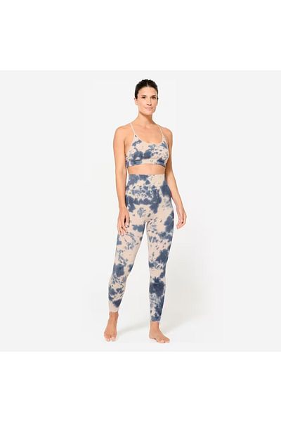 Decathlon Women's High Waisted Sports Leggings - Pink/Blue - Fitness