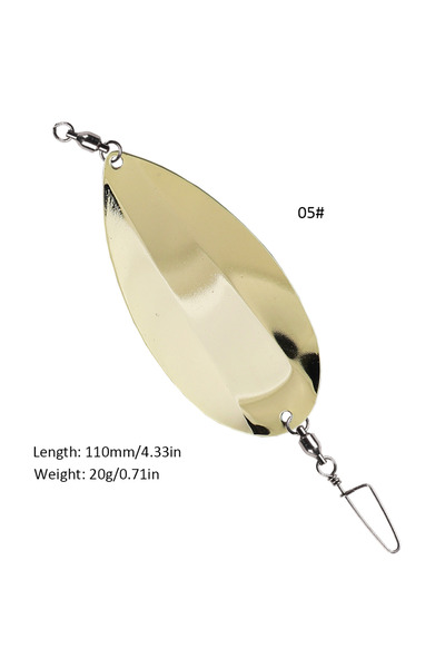 Choice ملعقة صيد من الفولاذ المقاوم للصدأ 110 مم 20 جرام 5 Jet Dodgers مع طُع...