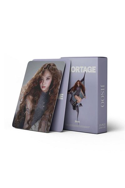 Choice JISOO 55 Pcs SMALL CARD LIKE CELEBRITY MERCHANDISE FAN SUPPORT GIFTS Korean Girl Group Photo Card Po