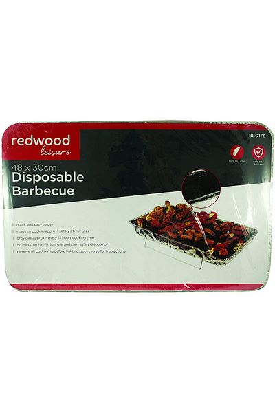 vivo Gratar de unica folosinta cu carbune, 48 x 30 x 6 cm, BBQ176