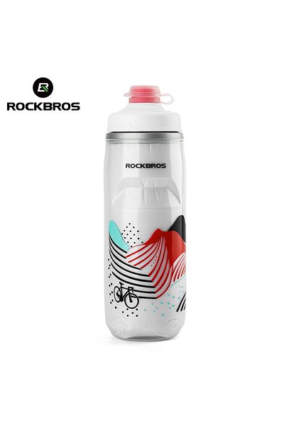 ROCKBROS 35210026001 ROCKBROS 620ml Cycling Water Bottle Cold Water Insulated Thermal Silicone Bottle Outdoor