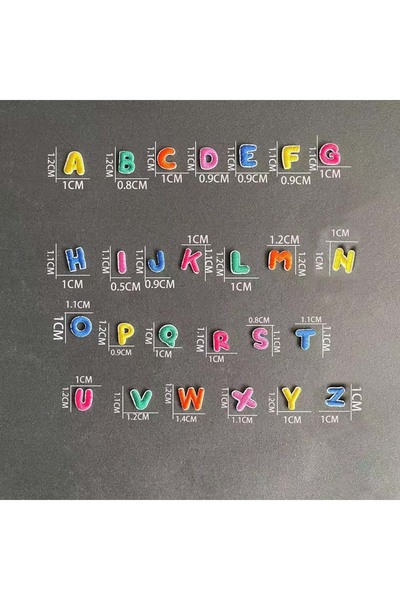 Choice1 Tiny Size A-Z Mini Cartoon Alphabet English Letters Badge A~Z Clothes...