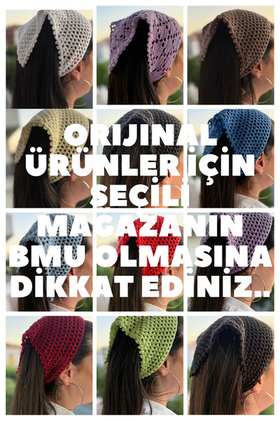 BMU Handmade Knitted Bandana – Breathable Hair Accessory |   Bohemian, Vintage & Stylish Style