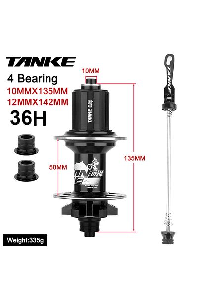 Choice Black HG Rear QR-TA TANKE-MTB Hub,36 Holes 6 claw 108 Clicks NBK,Sealed Bearing,Mountain Bike Alumin