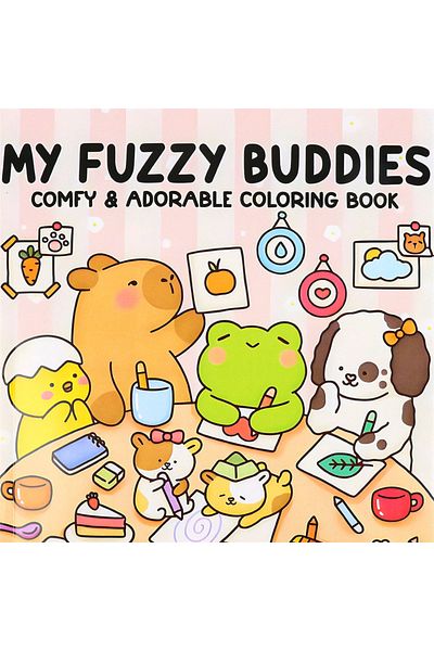 Choice StyleA My Fuzzy Buddies Coloring Book for Adults and Teens Featuring and Pets in Chill Moments and R