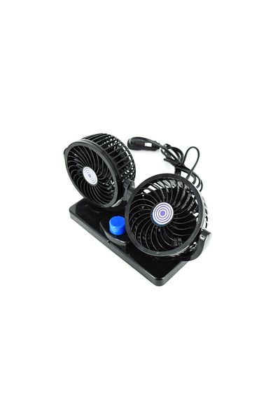 OEM Evo Double Car Fan, 12V, 2 Independent Rotating Fans, 2 Power Levels