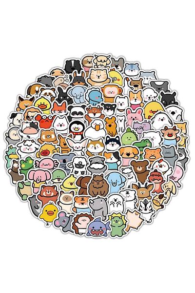 Choice 100PCS Cute Cartoon Mixed Animal Graffiti Stickers for Bicycle Hand Account Pencil Case Decals