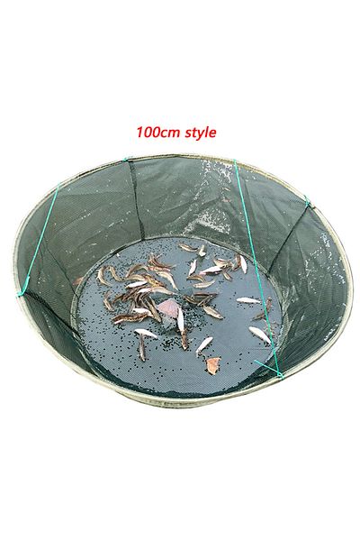 Choice L 100CM 80-100CM Folding Drop Net Shrimp Catcher Loose Mouth Fishing Net for Tank Eels Fish Prawn Ba