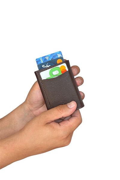 Tisaati Premium Series Luxury Leather Vertical Men's Wallet with Special Design Mechanism