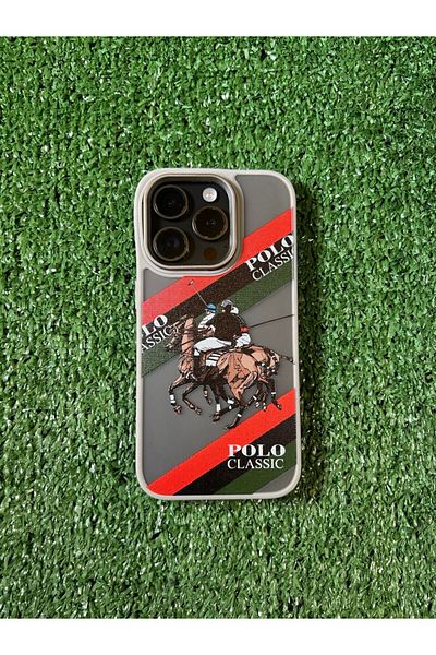 Polo Ralph Lauren Phone case compatible with iPhone 14, Polo Ralph Lauren, gray, red, green