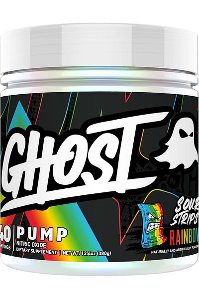 Ghost مضخة، أكسيد النيتريك، شرائح حامضة قوس قزح، 380 غرام، 40 حصة