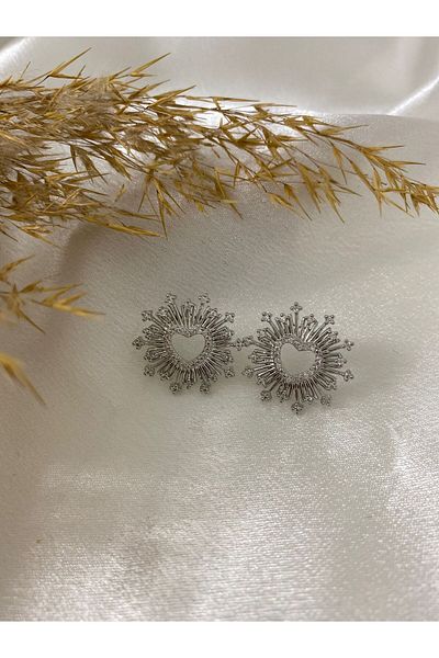 LUXURY Zircon Stone Detailed VIP Steel Earrings
