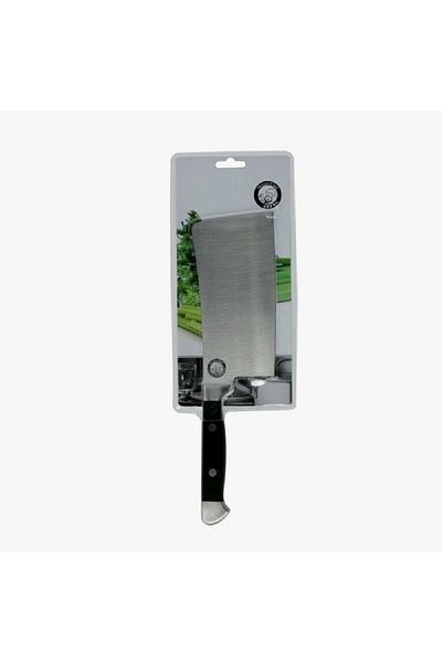Master Chef Cleaver Knife Black and Silver
