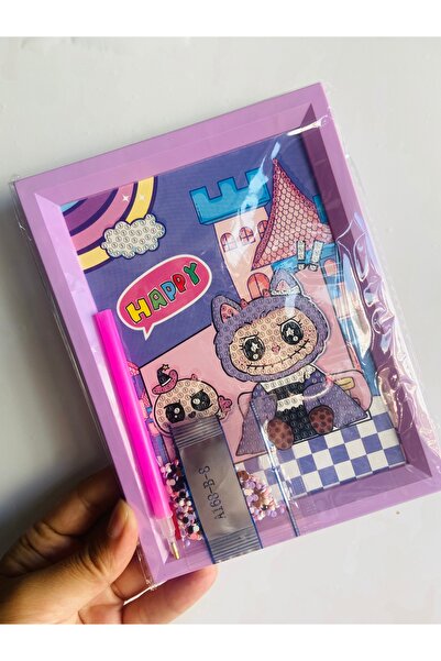 synshop Labubu Elmas Mozaik Kendin Yap Dıy Boyama Seti Boncuklu Taşlı Tablo (...