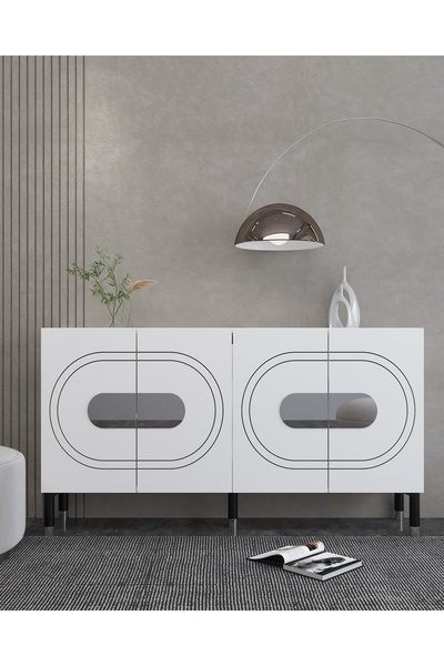 cantek dizayn DEMETCT (KB150) KONSOL BEYAZ-GÜMÜŞ