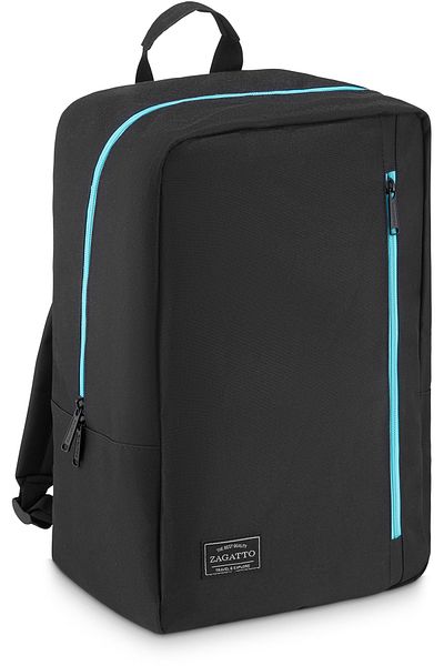 zagatto Cabin backpack, 20L, black, waterproof, 40x20x25 cm, Wizz & Ryanair approved, ZG832