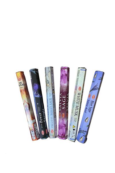 K KATHODE Mixed Set of 120 Scented Sticks Hem, Vie Rituelle, Divine Power, White Sage, Salvia Sage