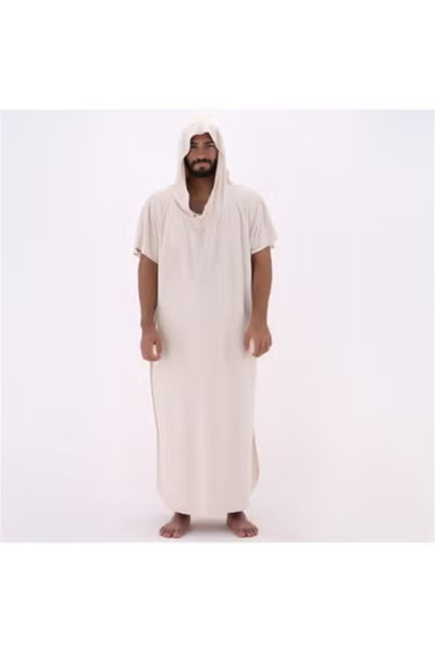 RJ روب استحمام بيج غامق من RJ خامة ويفت ناعمه بامتصاص فائق وسرعة جفاف مثالية