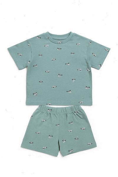 LUESS Boy's Koala Patterned 100% Cotton Bottom Top Set (3-4 - 8-9 Years)