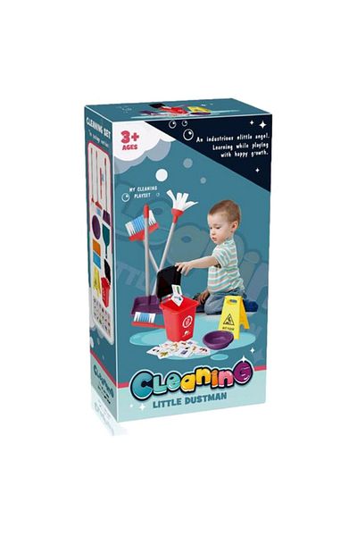 indiggo Set de Joaca Interactiv si Jucarie de Rol pentru Copii, Banc de Curatenie cu Mop