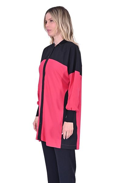 Invee Πουκάμισο INVEE 6121 Viscose με ροζ σχέδιο