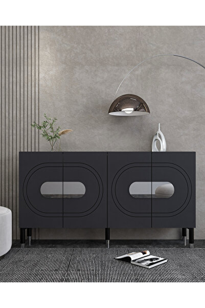 cantek dizayn DEMETCT (KB150) KONSOL ANTRASİT-GÜMÜŞ