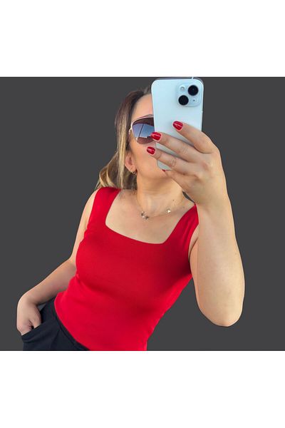Shopriva Square Neck Sweater Blouse Sweater Undershirt