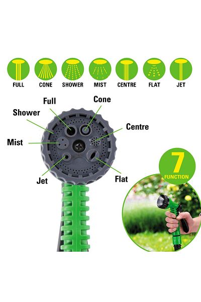 KINZO 7-function retractable garden hose 20 m