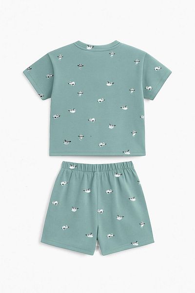 LUESS Boy's Koala Patterned 100% Cotton Bottom Top Set (3-4 - 8-9 Years)