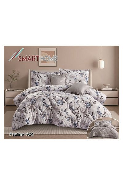 smart home Double-sided comforter set, 6-piece bedspread, 6-piece comforter with filling, 100% microfiber