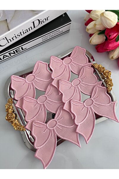 KUMSAL ÇEYİZ 6 Adet Fiyonk Sunumluk Peçete,Kokteyl Peçete,Kahve Yanı Sunum Peçetesi,Sunumluk,Bardak Altlığı