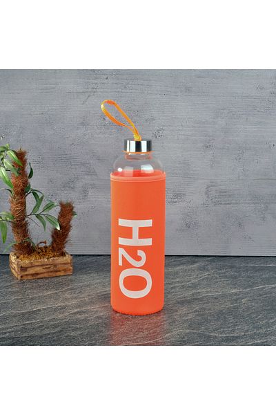 Tohana Glass Flask with Case 1000 ml Orange