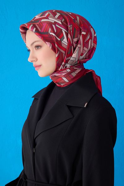 Belli Twill Pure Silk Scarf 4119D (Twi̇ll)-58
