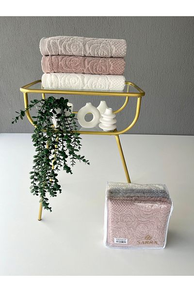 sarra 50X90 Rose 3-Piece Towel V1