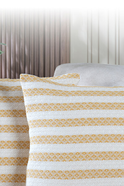 LADYNİL Summer 2-Piece Throw Pillow Case Decorative Pillow Case 45X45 Zippered Yellow