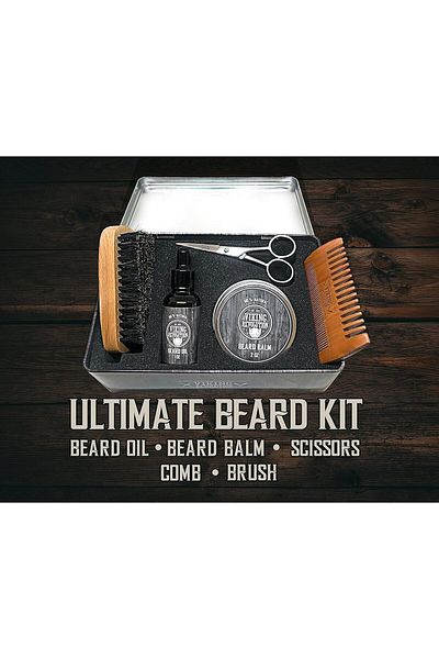 Viking beard care gift set for men + BOAR HAIR BRUSH
