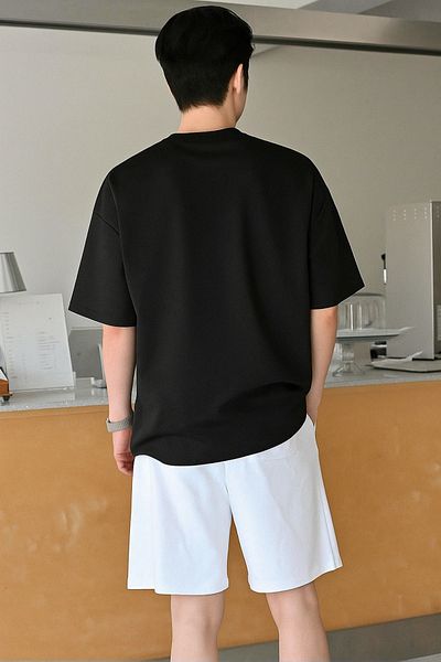 GENIUS STORE Мъжка тениска с щампа, голям размер, памучна тениска, естествен размер