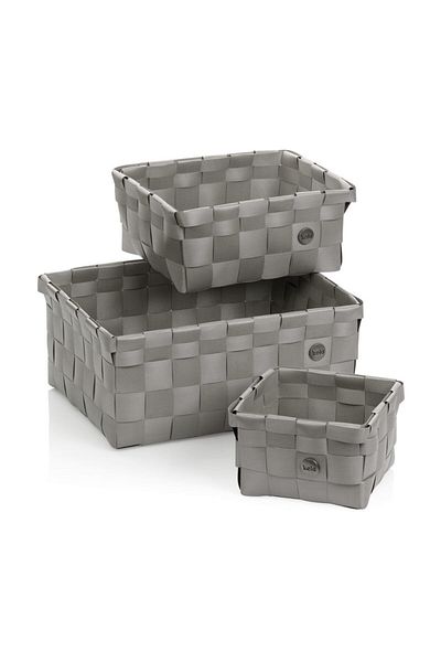 Kela Neo PP plastic basket set silver grey 3 pcs